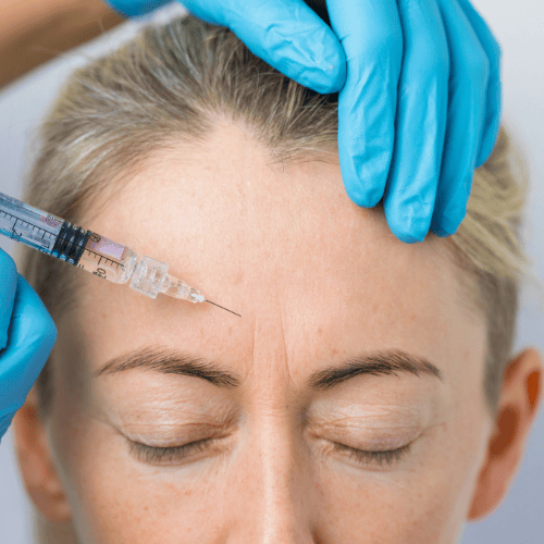 Botox between the eyebrows