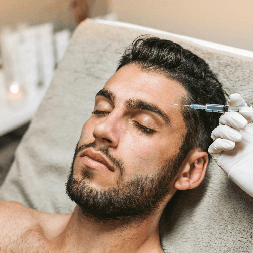 Man getting botox